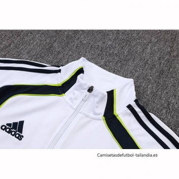 Chandal de Chaqueta del Real Madrid Nino 2025-2026 Blanco Negro