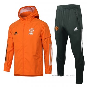 Chandal de Rompevientos del Manchester United 2021 Naranja Chandal de Rompevientos del Manchester United 2021 Naranja