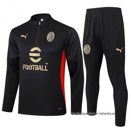 Chandal de Sudadera del AC Milan 2024-2025 Negro - Haga un click en la imagen para cerrar