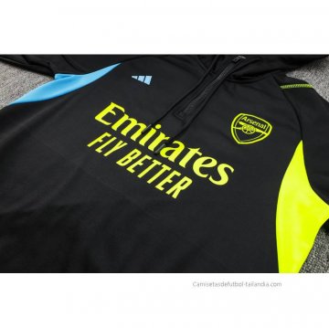 Chandal de Sudadera del Arsenal 2023-2024 Negro y Verde