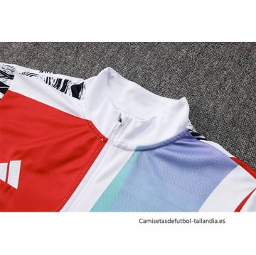 Chandal de Sudadera del Arsenal Nino 2024-2025 Rojo y Blanco
