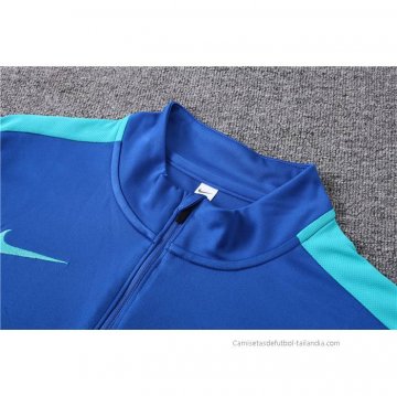 Chandal de Sudadera del Barcelona Nino 2023-2024 Azul