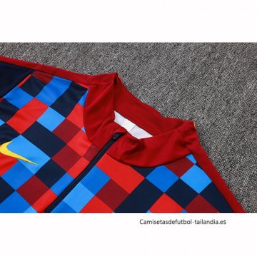 Chandal de Sudadera del Barcelona Nino 2026-2027 Azul Rojo
