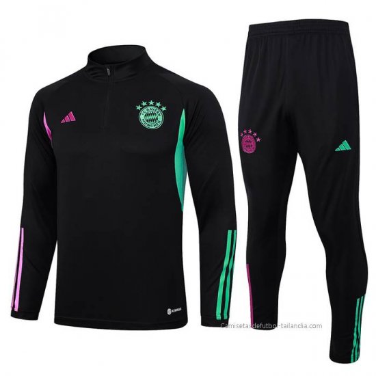 Chandal de Sudadera del Bayern Munich 2023-2024 Negro - Haga un click en la imagen para cerrar