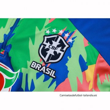 Chandal de Sudadera del Brasil Nino 2025-2026 Verde