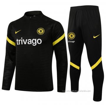 Chandal de Sudadera del Chelsea Nino 2021-2022 Negro Chandal de Sudadera del Chelsea Nino 2021-2022 Negro