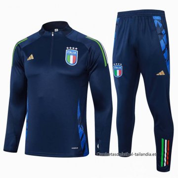 Chandal de Sudadera del Italia Nino 2024-2025 Azul Chandal de Sudadera del Italia Nino 2024-2025 Azul