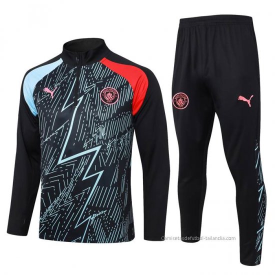 Chandal de Sudadera del Manchester City Nino 2023-2024 Negro - Haga un click en la imagen para cerrar