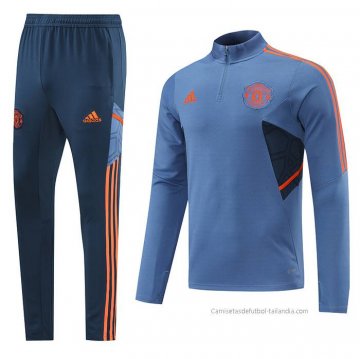 Chandal de Sudadera del Manchester United 2022-2023 Azul