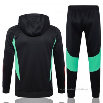 Chandal de Sudadera del Manchester United 2023-2024 Negro y Rojo
