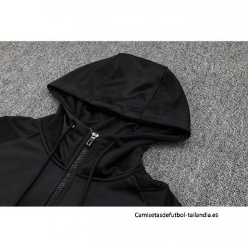 Chandal de Sudadera del Manchester United Nino 2023-2024 Negro y Rojo