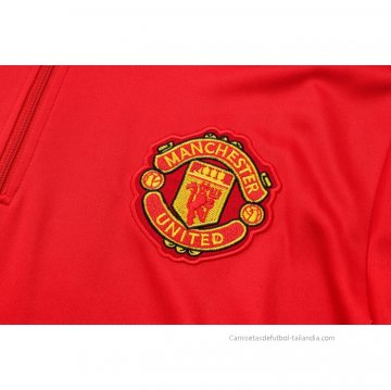 Chandal de Sudadera del Manchester United UCL 2021-2022 Rojo