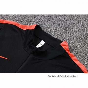 Chandal de Sudadera del Paises Bajos Nino 2026-2027 Negro