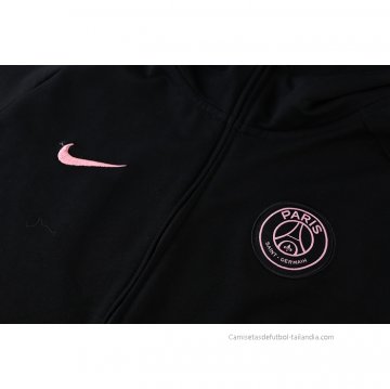 Chandal de Sudadera del Paris Saint-Germain 2021-2022 Negro y Rosa
