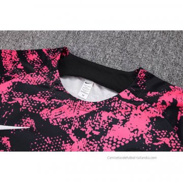 Chandal de Sudadera del Paris Saint-Germain 2022-2023 Negro y Rosa