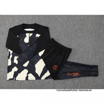 Chandal de Sudadera del Paris Saint-Germain 2023-2024 Amarillo y Negro