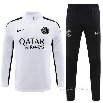Chandal de Sudadera del Paris Saint-Germain 2023-2024 Blanco Chandal de Sudadera del Paris Saint-Germain 2023-2024 Blanco