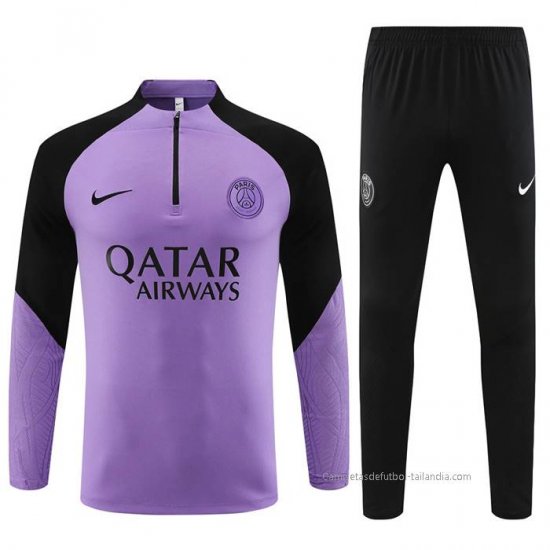 Chandal de Sudadera del Paris Saint-Germain 2023-2024 Purpura - Haga un click en la imagen para cerrar