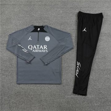 Chandal de Sudadera del Paris Saint-Germain Jordan 2023-2024 Gris