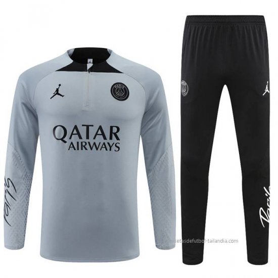 Chandal de Sudadera del Paris Saint-Germain Jordan 2022-2023 Gris - Haga un click en la imagen para cerrar