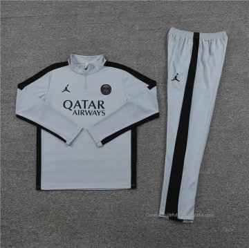 Chandal de Sudadera del Paris Saint-Germain Jordan Nino 2023-2024 Gris