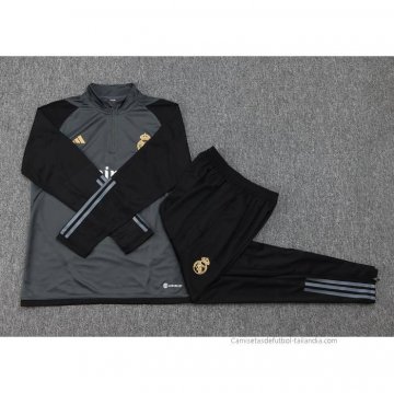 Chandal de Sudadera del Real Madrid 2023-2024 Gris
