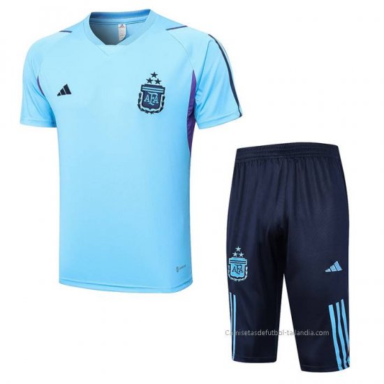 Chandal del Argentina Manga Corta 2023-2024 Azul - Pantalon Corto - Haga un click en la imagen para cerrar