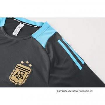 Chandal del Argentina Manga Corta 2024-2025 Gris - Pantalon Corto