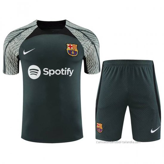 Chandal del Barcelona Manga Corta 2023-2024 Verde - Pantalon Corto - Haga un click en la imagen para cerrar