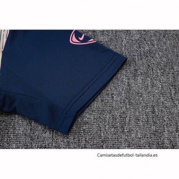 Chandal del Barcelona Manga Corta 2025-2026 Azul Rosa - Pantalon Corto