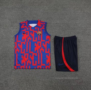 Chandal del Barcelona Sin Mangas 2022-2023 Rojo y Azul