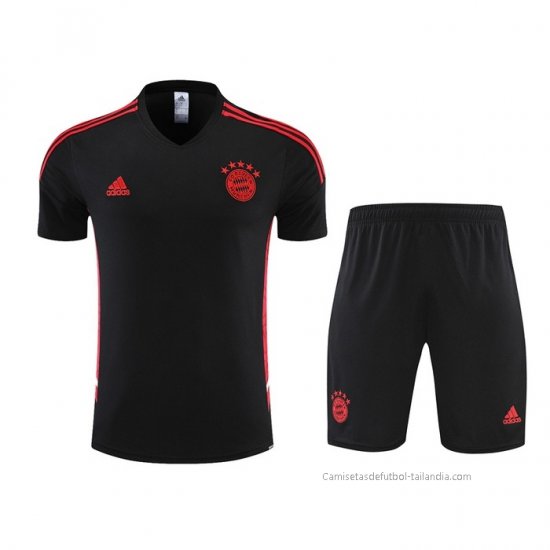 Chandal del Bayern Munich Manga Corta 2022-2023 Negro - Pantalon Corto - Haga un click en la imagen para cerrar