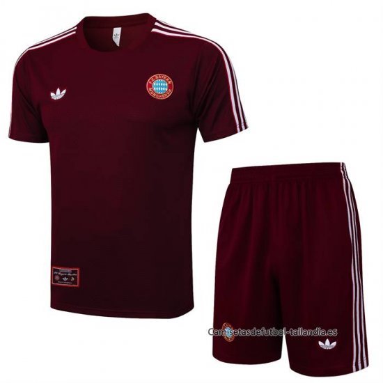 Chandal del Bayern Munich Manga Corta 2025-2026 Rojo - Pantalon Corto - Haga un click en la imagen para cerrar