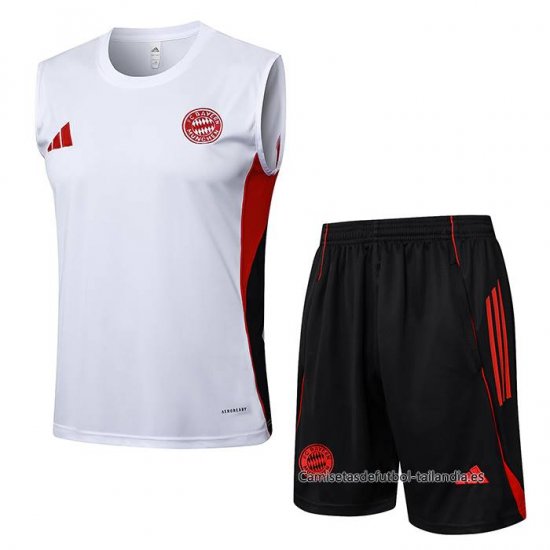 Chandal del Bayern Munich Sin Mangas 2025-2026 Blanco - Haga un click en la imagen para cerrar