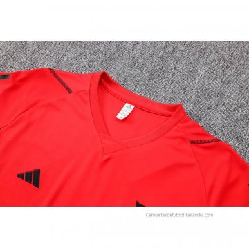 Chandal del Flamengo Manga Corta 2023-2024 Rojo - Pantalon Corto