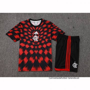 Chandal del Flamengo Manga Corta 2025-2026 Negro Rojo - Pantalon Corto