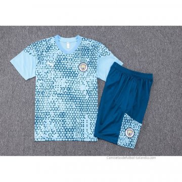 Chandal del Manchester City Manga Corta 2023-2024 Azul - Pantalon Corto