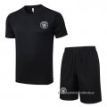 Chandal del Manchester City Manga Corta 2025-2026 Negro - Pantalon Corto