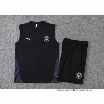 Chandal del Manchester City Sin Mangas 2025-2026 Negro