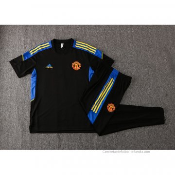 Chandal del Manchester United Manga Corta 2021-2022 Negro
