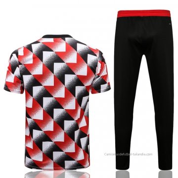 Chandal del Manchester United Manga Corta 2022-2023 Negro y Rojo