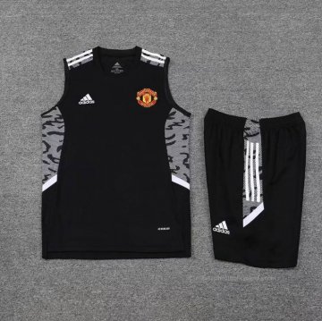 Chandal del Manchester United Sin Mangas 2022-2023 Negro