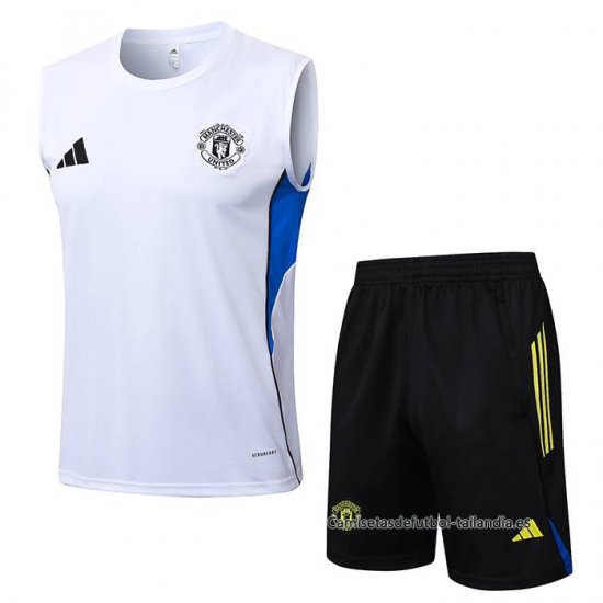 Chandal del Manchester United Sin Mangas 2025-2026 Blanco - Haga un click en la imagen para cerrar
