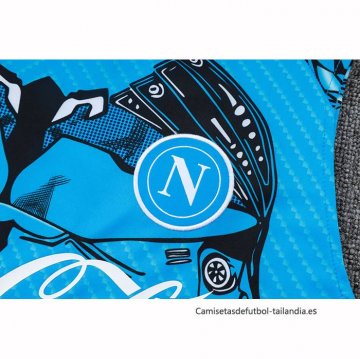 Chandal del Napoli Sin Mangas 2025-2026 Azul