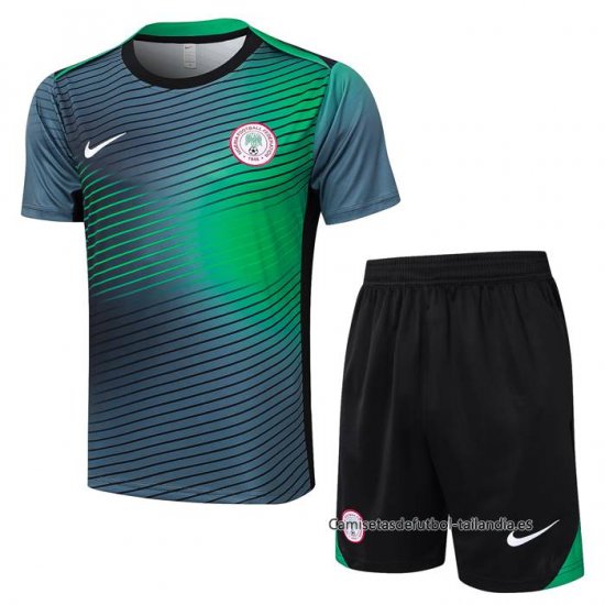 Chandal del Nigeria Manga Corta 2024-2025 Gris Verde - Pantalon Corto - Haga un click en la imagen para cerrar