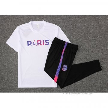 Chandal del Paris Saint-Germain Jordan Manga Corta 2021-2022 Blanco