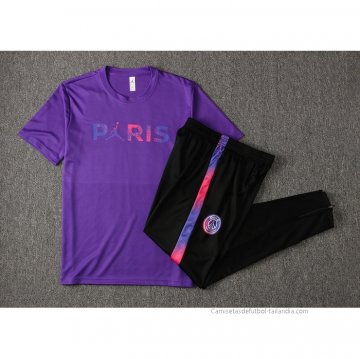 Chandal del Paris Saint-Germain Jordan Manga Corta 2021-2022 Purpura