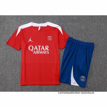 Chandal del Paris Saint-Germain Jordan Manga Corta 2024-2025 Rojo - Pantalon Corto