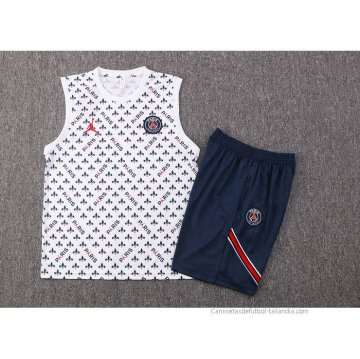 Chandal del Paris Saint-Germain Jordan Sin Mangas 2022-2023 Blanco
