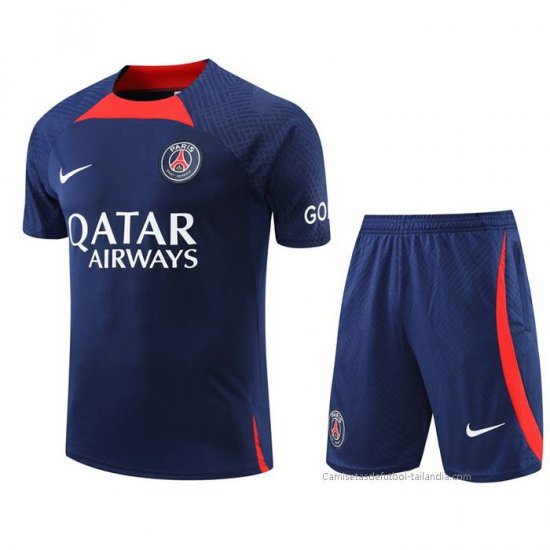 Chandal del Paris Saint-Germain Manga Corta 2022-2023 Azul Oscuro - Pantalon Corto - Haga un click en la imagen para cerrar